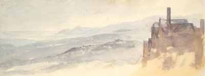 Landscape: Houses on Cliff by Barbara Leigh Smith Bodichon