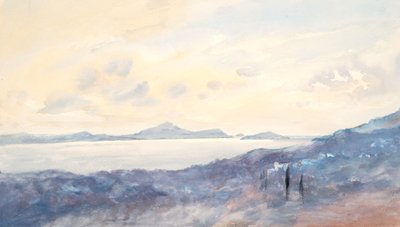 Landscapes with Blue Wash by Barbara Leigh Smith Bodichon