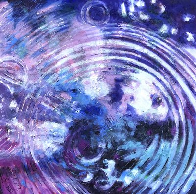 Swirling Blue Energy by Barbara Piatti