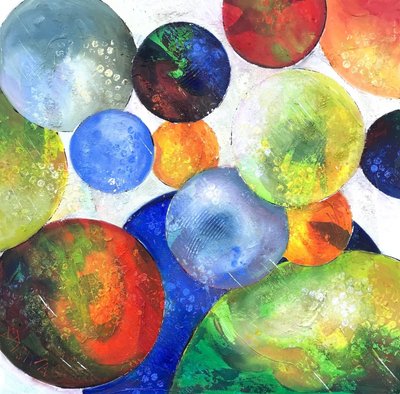 Vibrant Geometric Orbs by Barbara Piatti