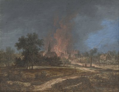 Fire in a Village by Barbara Regina Dietzsch