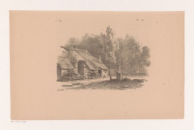 Farmhouse with Cart by Barend Cornelis Koekkoek