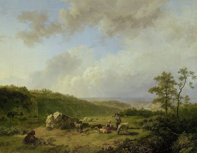 Landscape with a Rainstorm Threatening by Barend Cornelis Koekkoek
