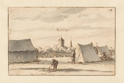 Encampment of the Army of William III near Sint-Truiden, Limburg by Barend Klotz (attributed to)