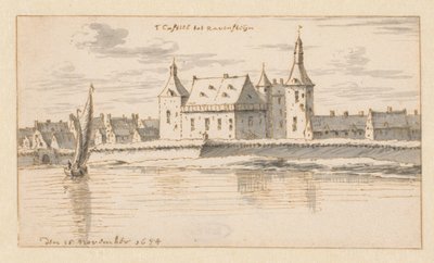 View of the Kasteel van Ravenstein, Noord-Brabant by Barend Klotz (attributed to)