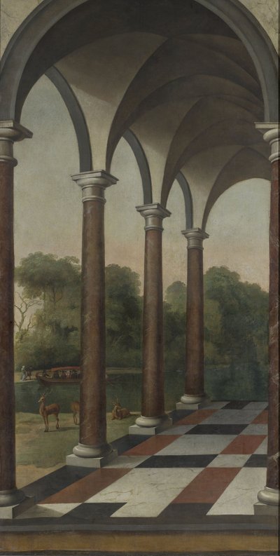 Colonnade Giving onto a Park by Barent Fabritius