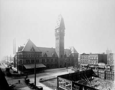 Dearborn Station, Chicago, Illinois, USA (c.1883) by Barnes and Crosby