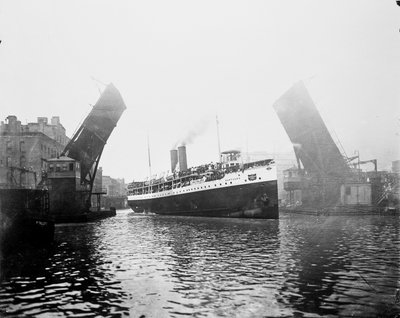 Eastland ship, Chicago, Illinois, USA, c.1900 by Barnes and Crosby