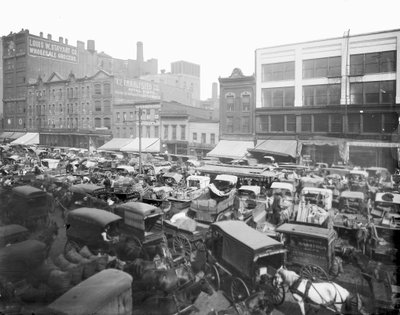 Haymarket Square, Chicago, Illinois, USA, c.1905 by Barnes and Crosby