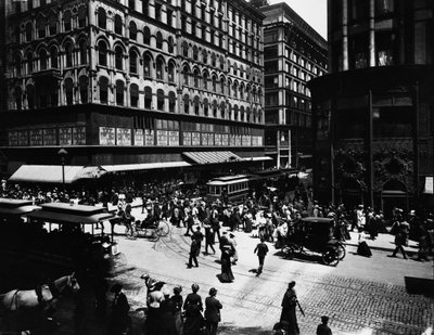 State and Madison Streets, Chicago, Illinois, USA, c.1905 by Barnes and Crosby