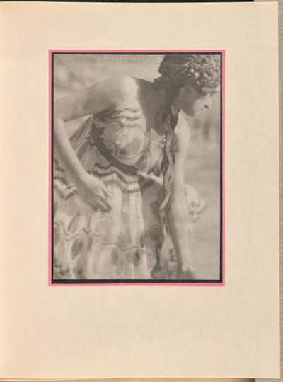 Female dancer as a nymph, bowing by Baron Adolf De Meyer