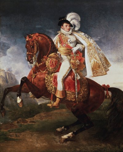 Equestrian Portrait of Jerome Bonaparte, King of Westphalia by Baron Antoine Jean Gros