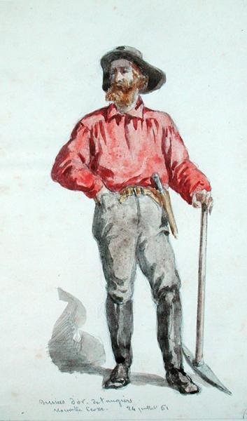 Portrait of a gold seeker in Nova Scotia by Maurice Sand