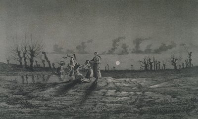The Lavandieres or the Night Washerwomen, illustration for Legendes Rustiques by George Sand (1804-76) 1858 by Maurice Sand