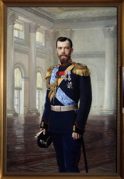 Portrait of Tsar Nicholas II of Russia in 1900 by Baron Ernest Friedrich von Liphart