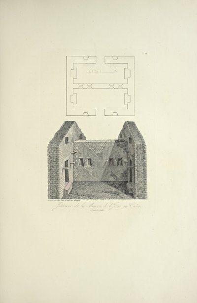 Interior of the House of the Inca at Canar, illustration from "Views of the Cordilleras and Monuments of the Indigenous Peoples of America" by Alexander von Humboldt and Aime Bonpland, 1813 by Baron Friedrich Alexander von Humboldt
