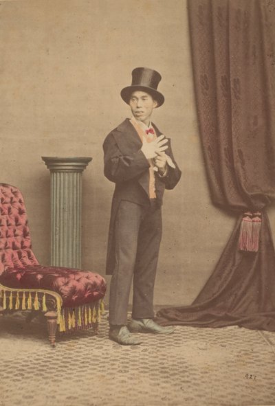 Studio Portrait of a Japanese Man in Western Clothing by Baron Raimund von Stillfried