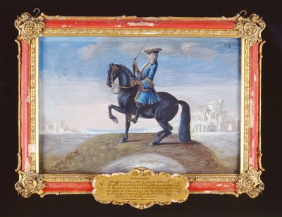 No. 38 A Neapolitan Calabrian Horse of the Spanish Riding School Performing a Dressage Movement Called the Piaffe by Baron Reis Eisenberg