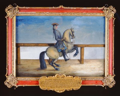 No. 45 A Horse of the Spanish Riding School Performing a Dressage Movement Called the Courbette by Baron Reis Eisenberg