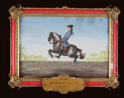 No. 49 A Horse of the Spanish Riding School Performing a Dressage Movement Called a Ballotade by Baron Reis Eisenberg