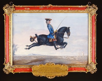 No. 50 A Jet Black Horse Called Curioso Performing a Dressage Movement Called a Capriole by Baron Reis Eisenberg