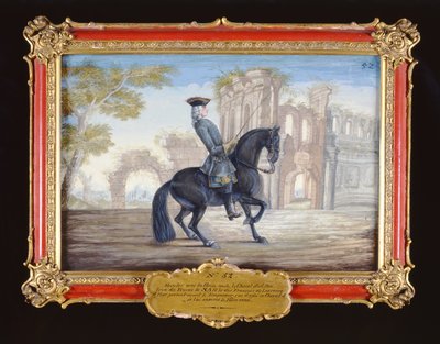 No. 52 Le Bienvenu, a Dark Bay Horse of the Spanish Riding School Performing a Dressage Movement by Baron Reis Eisenberg