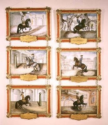 The Spanish Riding School, six equestrian paintings by Baron Reis Eisenberg