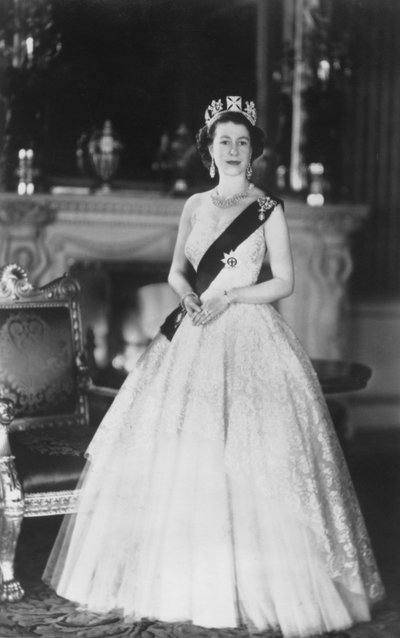 HM Queen Elizabeth II at Buckingham Palace, 12th March 1953 by Baron Sterling Henry Nahum