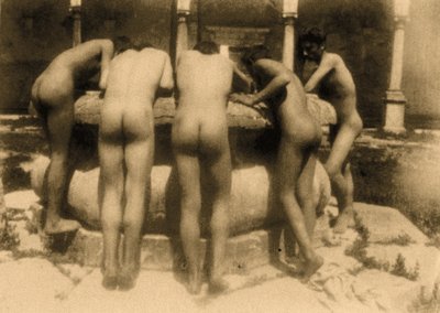 Study of Five Boys Looking Down a Well by Baron Wilhelm von Gloeden