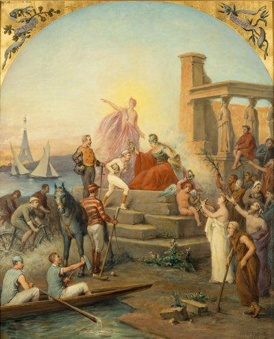 Allegory of Sports, 1896 by Baron de Coubertin Frédy Charles Louis