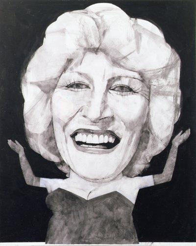 Portrait of Faith Brown, 1970s by Barry Fantoni
