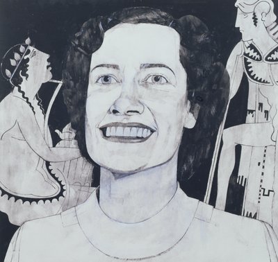 Portrait of Joan Sutherland, illustration for The Sunday Times, 1970s by Barry Fantoni