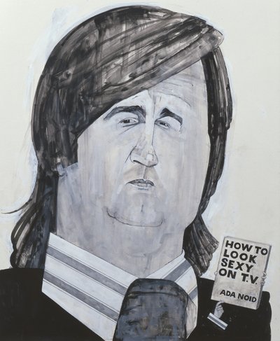 Portrait of Melvyn Bragg, illustration for The Listener, 1970s by Barry Fantoni