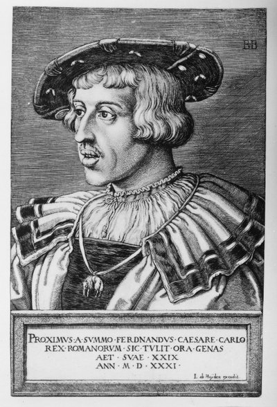 Portrait of Ferdinand I of Habsburg, 1531 by Barthel Beham