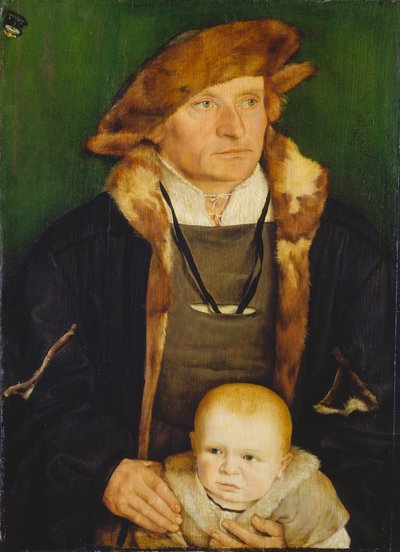 Portrait of Hans Urmiller and his Son by Barthel Beham