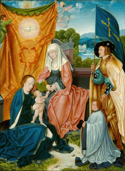 Virgin and Child with Saint Anne, Saint Gereon, and a Donor by Bartholomaeus Bruyn the Elder
