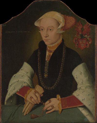 Portrait of a Woman of the Slosgin Family of Cologne by Bartholomaeus Bruyn the Younger