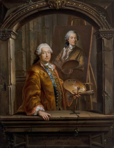 Portrait of Georges Desmarées at His Easel Painting a Portrait of Johann Christian Thomas Winck by Bartholomäus Ignaz Weiss