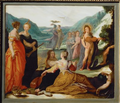 Apollo, Pallas and the Muses by Bartholomaeus Spranger