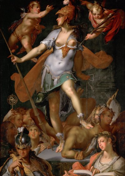 Minerva Victorious over Ignorance by Bartholomaeus Spranger