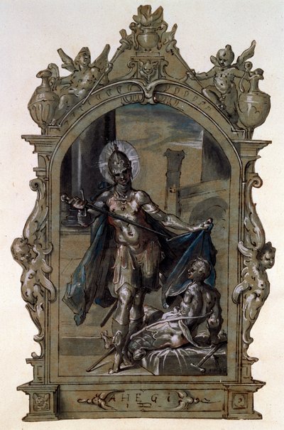 Saint Martin and a Beggar by Bartholomaeus Spranger