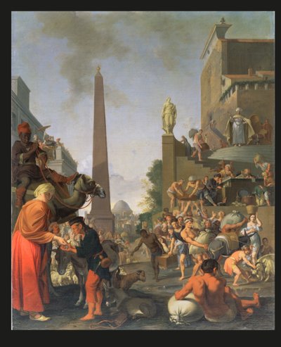 Joseph Distributing Corn in Egypt, 1655 by Bartholomeus Breenbergh