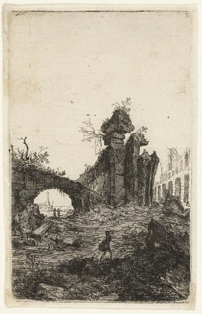 Ruins of the Coliseum, plate 10 from The Ruins of Rome by Bartholomeus Breenbergh