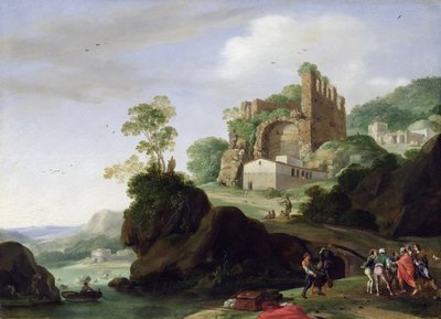 St. Peter and St. John in a Landscape with Ruins by Bartholomeus Breenbergh