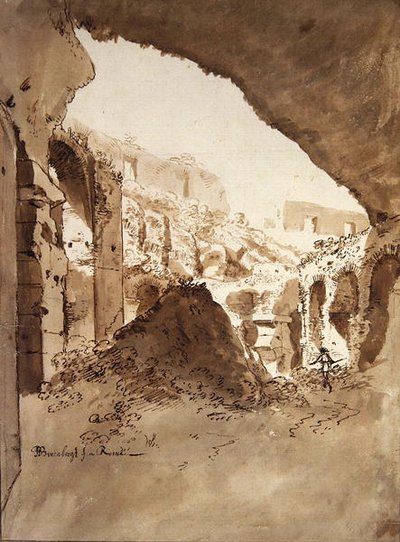 View Inside the Colosseum by Bartholomeus Breenbergh