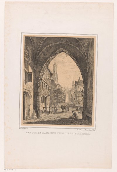 Cityscape from Under a Gate by Bartholomeus Johannes van Hove