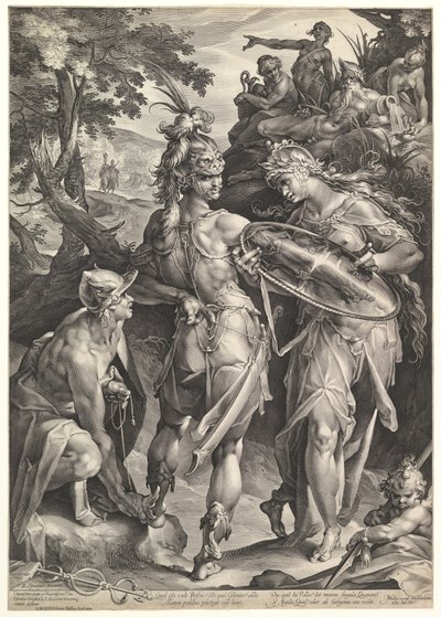 Minerva and Mercury Arming Perseus, 1604 by Bartholomeus Spranger