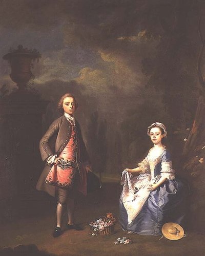Edward Harley, 4th Earl of Oxford, and his sister Sarah by Bartholomew Dandrige