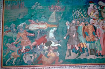 Fresco of the Israelites Crossing the Red Sea, 14th Century by Bartolo di Fredi