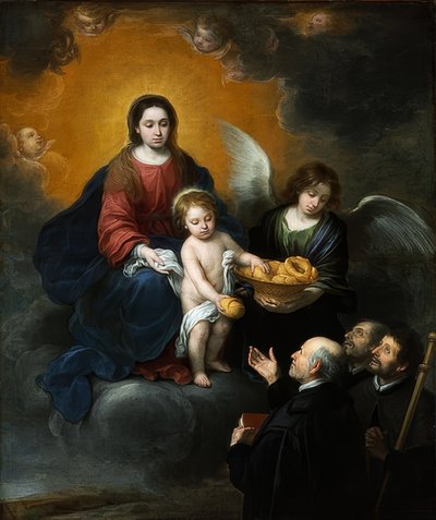 The Christ Child Distributes Bread to the Pilgrims. 1678 by Bartolomé Esteban Murillo